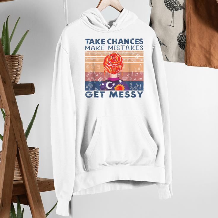 Take Chances Make Mistakes Get Messy Vintage Teacher Life Women's Hoodie, funny gift