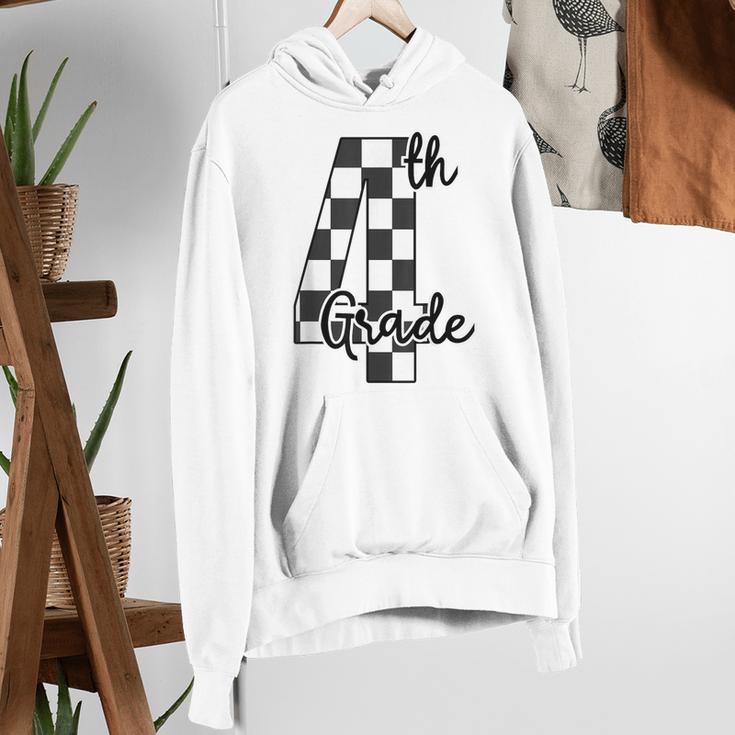 Checkered Fourth Grade Back To School Teachers Students Women's Hoodie, funny gift Checkered Fourth Grade Back To School Teachers Students Women's Hoodie, funny gift