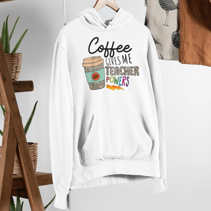 Coffee Gives Me Teacher Power Teacher Elementary Women Women's Hoodie, funny gift Coffee Gives Me Teacher Power Teacher Elementary Women Women's Hoodie, funny gift