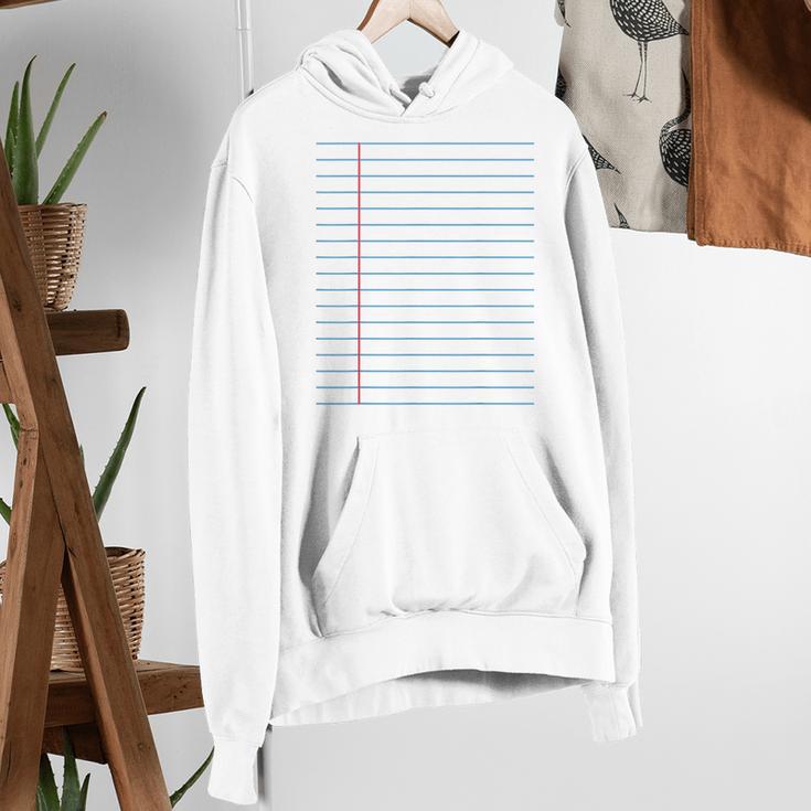 College Ruled Lined Paper Student Teacher Professor Costume Women's Hoodie, funny gift College Ruled Lined Paper Student Teacher Professor Costume Women's Hoodie, funny gift