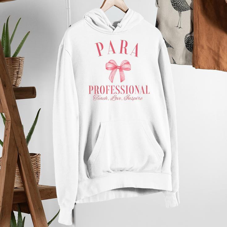 Coquette Bow Paraprofessional School Para Squad Teacher Aide Women's Hoodie, funny gift Coquette Bow Paraprofessional School Para Squad Teacher Aide Women's Hoodie, funny gift