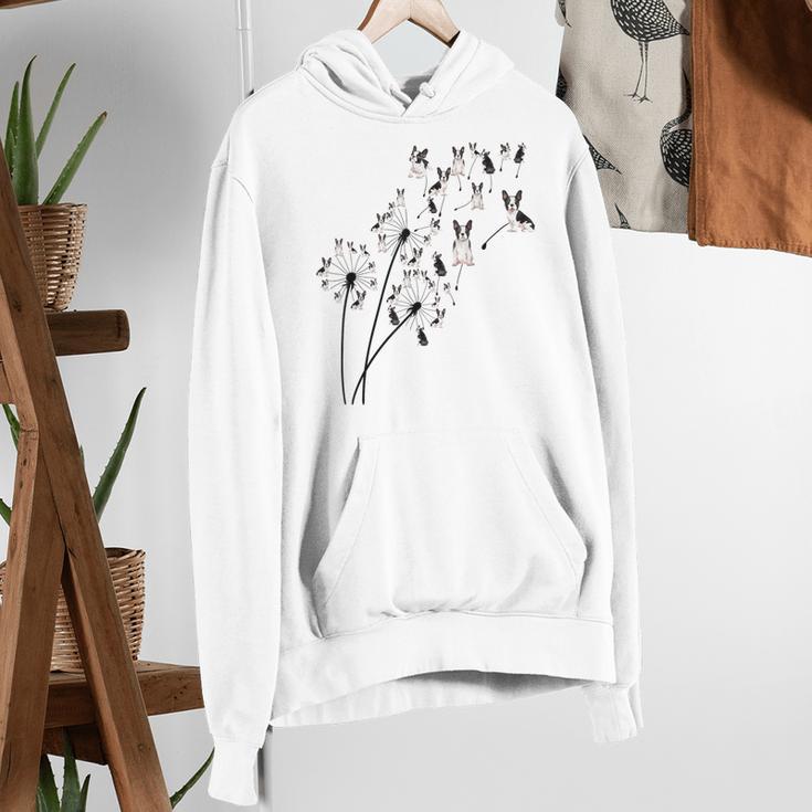Dandelion Boston Terrier Flower Floral Bostie Tree Women's Hoodie, funny gift