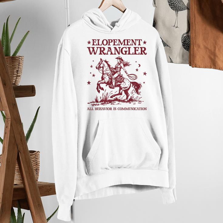 Elopement Wrangler Teacher ABA Behavior Support Cowboy Women's Hoodie, funny gift