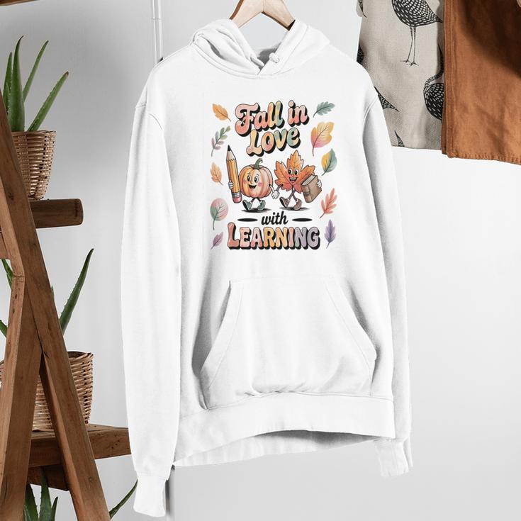 Fall In Love With Learning Teacher Autumn School Women's Hoodie, funny gift Fall In Love With Learning Teacher Autumn School Women's Hoodie, funny gift