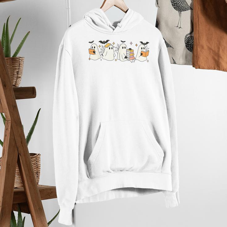 Ghosts Reading Books Library Halloween Teacher Men Women Kid Women's Hoodie, funny gift