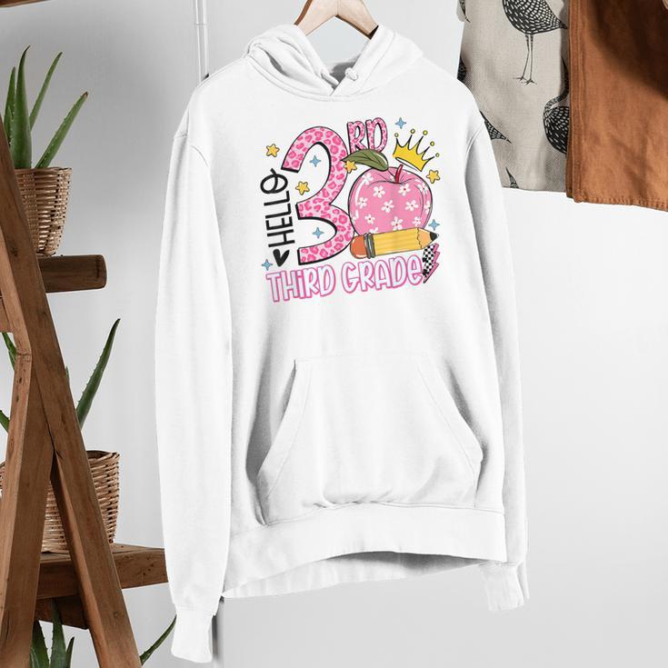 Hello 3rd Third Grade Back To School Pink Leopard Teacher Women's Hoodie, funny gift Hello 3rd Third Grade Back To School Pink Leopard Teacher Women's Hoodie, funny gift
