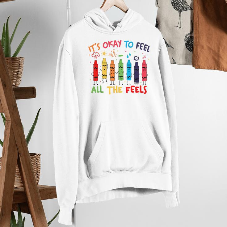 Its Okay To Feel All The Feels Mood Color Crayons Teacher Women's Hoodie, funny gift Its Okay To Feel All The Feels Mood Color Crayons Teacher Women's Hoodie, funny gift