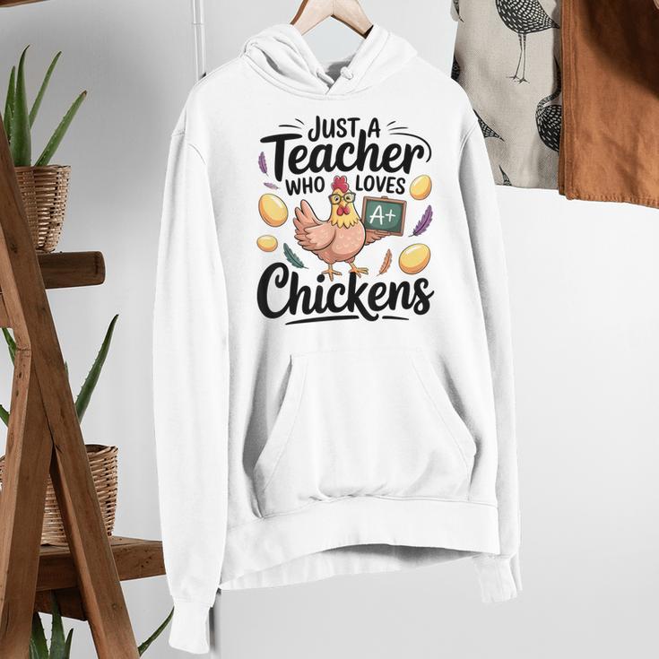 Just a Teacher Who Loves Chickens Chicken Farm Animal Lover Women's Hoodie, funny gift Just a Teacher Who Loves Chickens Chicken Farm Animal Lover Women's Hoodie, funny gift