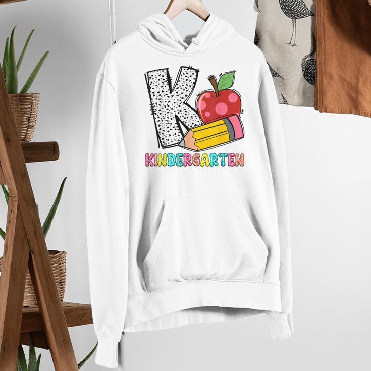 K Is For Kindergarten Teacher Pencil Apple Back To School Women's Hoodie, funny gift