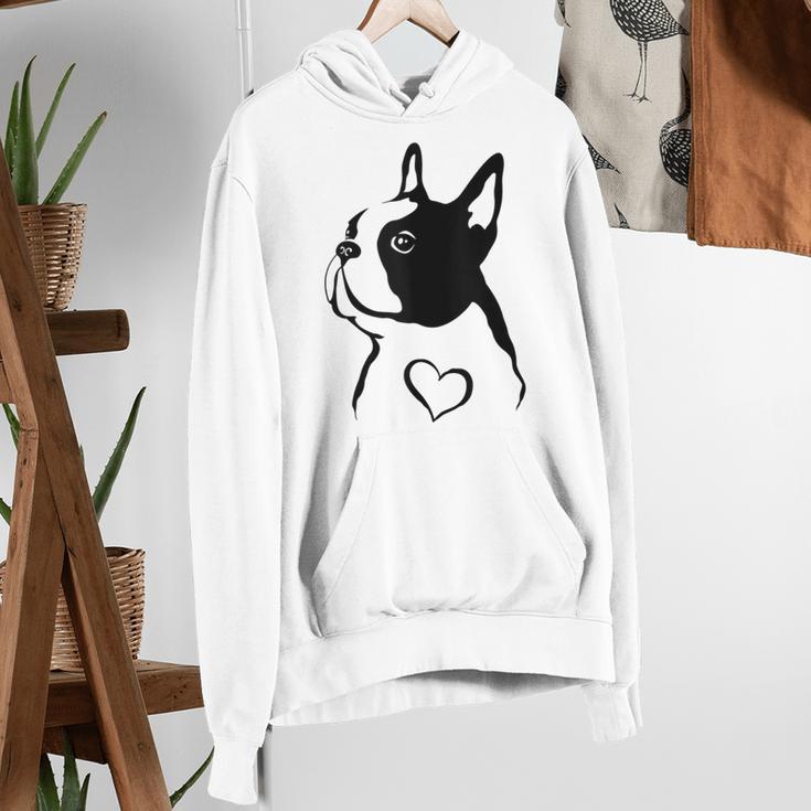I Love My Boston Terrier Dog With Heart Women's Hoodie, funny gift