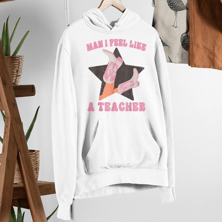Man I Feel Like A Teacher Retro Western Country Cowgirl Women's Hoodie, funny gift Man I Feel Like A Teacher Retro Western Country Cowgirl Women's Hoodie, funny gift
