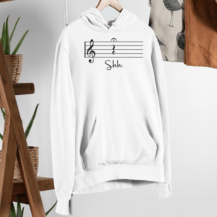 Music Notes Shirt Shh Quarter Fermata Teacher Women's Hoodie, funny gift
