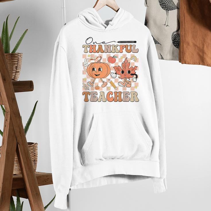 One Thankful Teacher Thanksgiving Groovy Fall Autumn Teacher Women's Hoodie, Groovy Teacher Hoodies, funny gift One Thankful Teacher Thanksgiving Groovy Fall Autumn Teacher Women's Hoodie, Groovy Teacher Hoodies, funny gift