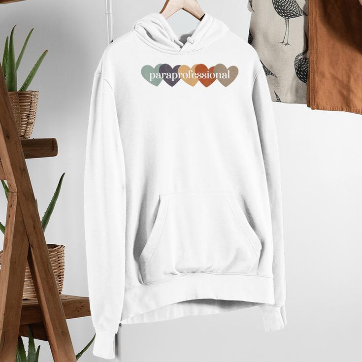 Paraprofessional Teacher Hearts Back To School Teach Rainbow Men Women Kids Women's Hoodie, funny gift