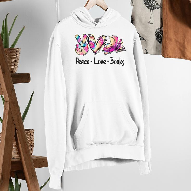 Peace Love Books Librarian Teacher Life Book Library Tie Dye Women's Hoodie, funny gift Peace Love Books Librarian Teacher Life Book Library Tie Dye Women's Hoodie, funny gift