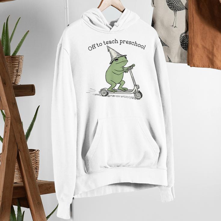 Pre K Grade Teacher Frog Back To School Preschool Women's Hoodie, funny gift