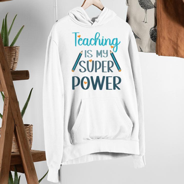 Retro Groovy Teaching Is My Super Power Teacher's Present Men Women Women's Hoodie, funny gift