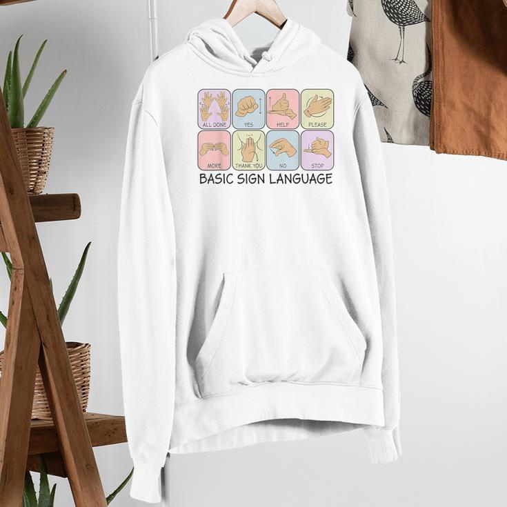 Basic Sign Language Speech Pathology Aac Sped Teacher Women's Hoodie, funny gift