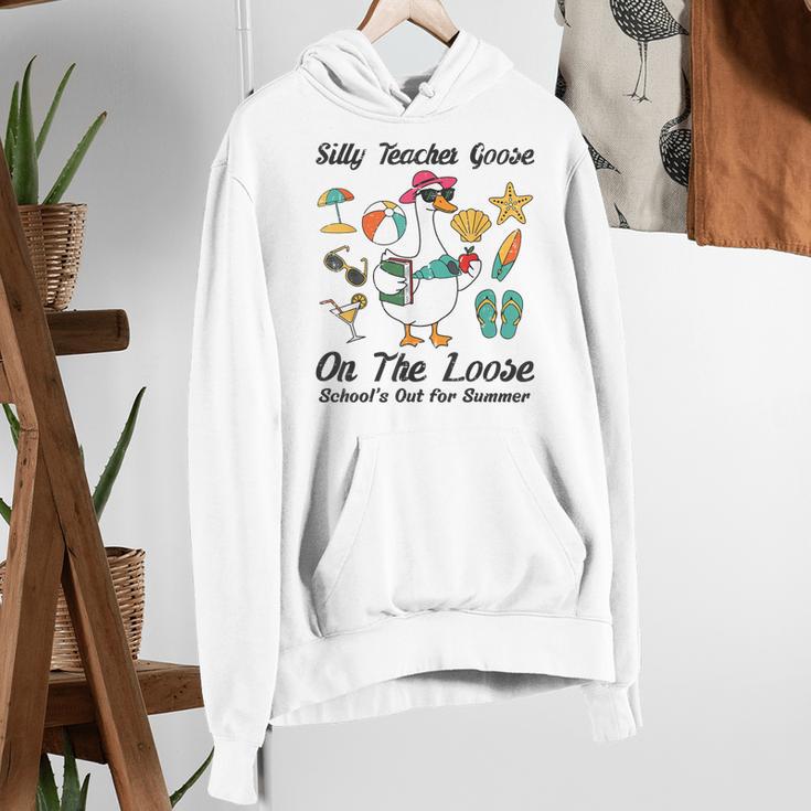 Silly Teacher Goose On The Loose School Out Summer Women Men Women's Hoodie, funny gift
