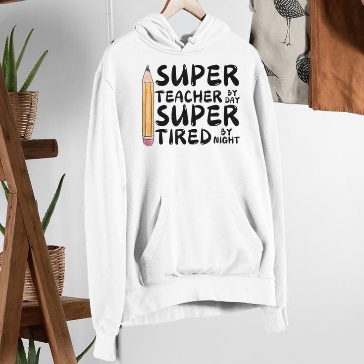 Super Teacher By Day Super Tired By Night Back To School Women's Hoodie, Super Teacher Hoodies, funny gift Super Teacher By Day Super Tired By Night Back To School Women's Hoodie, Super Teacher Hoodies, funny gift
