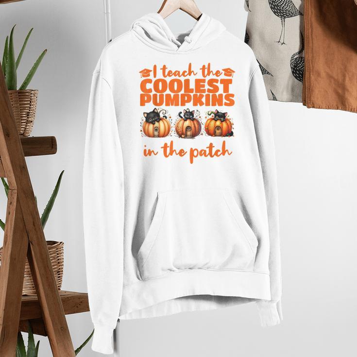 I Teach The Cutest Pumpkins Halloween Teacher Cat Lover Women's Hoodie, funny gift I Teach The Cutest Pumpkins Halloween Teacher Cat Lover Women's Hoodie, funny gift