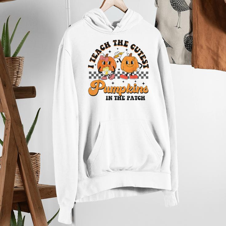 I Teach The Cutest Pumpkins In The Patch Halloween Teacher For Men Women Kids Women's Hoodie, funny gift