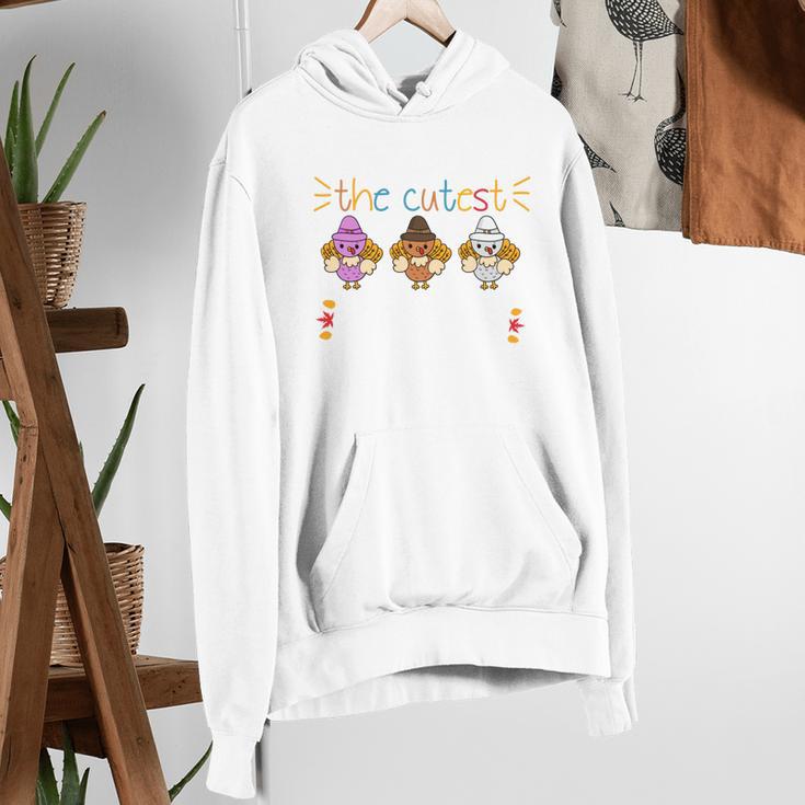 I Teach The Cutest Turkeys School Teachers Thanksgiving Women's Hoodie, funny gift