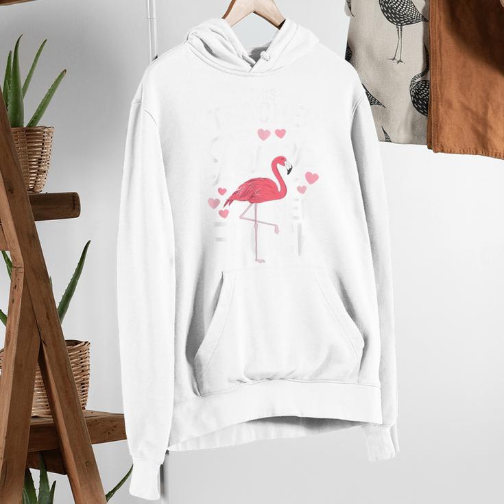 This Teacher Loves Her Flock Flamingo Teacher Class Women's Hoodie, funny gift