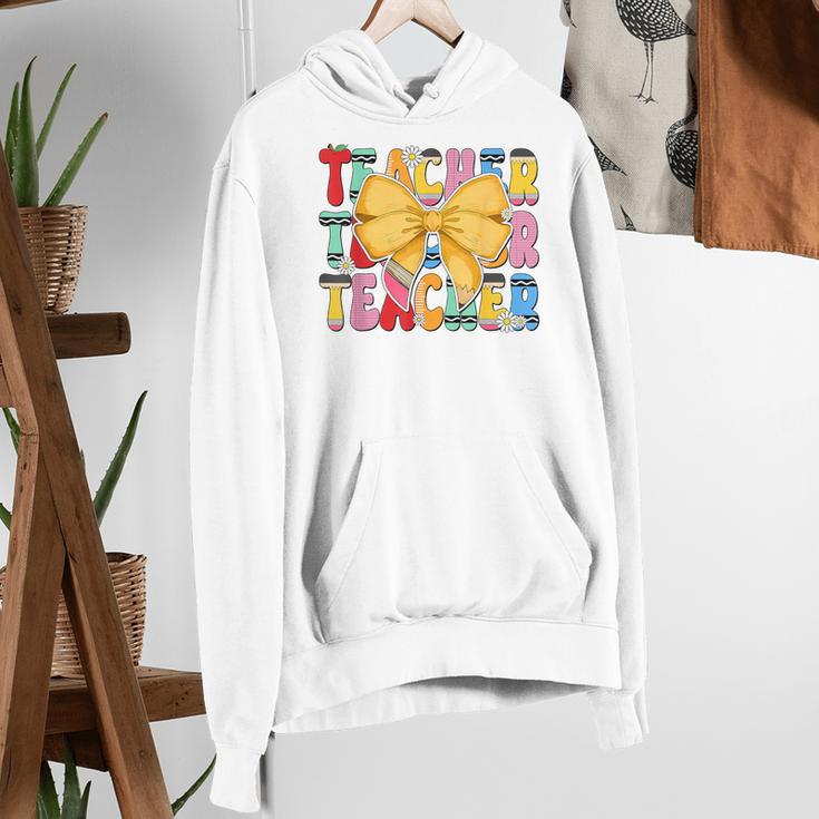 Teacher Pencil Coquette Bow Back To School Teacher Women's Hoodie, funny gift Teacher Pencil Coquette Bow Back To School Teacher Women's Hoodie, funny gift