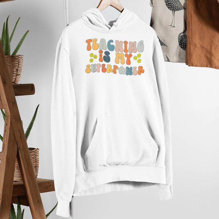 Teaching Is My Superpower Vintage Groovy University Teacher Women's Hoodie, Groovy Teacher Hoodies, funny gift Teaching Is My Superpower Vintage Groovy University Teacher Women's Hoodie, Groovy Teacher Hoodies, funny gift