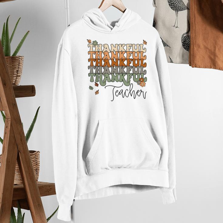 Thankful Teacher Thanksgiving Fall Pumpkin Turkey Women's Hoodie, funny gift