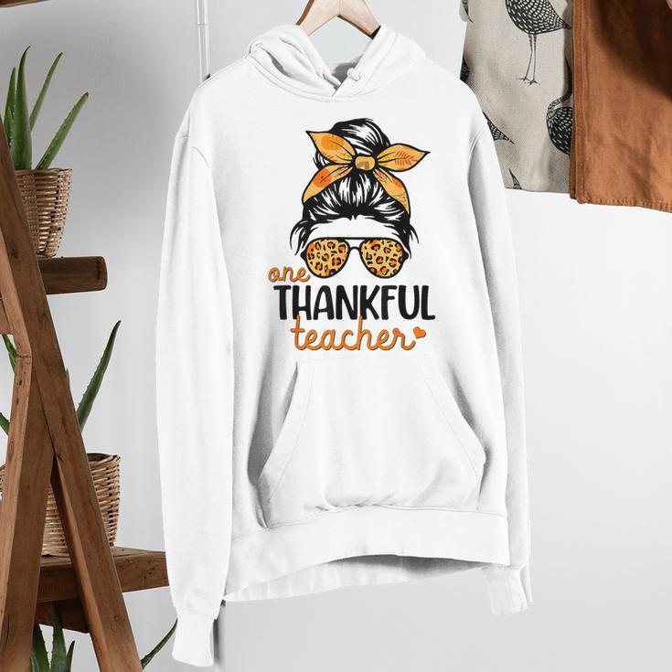 Thanksgiving Shirt Teacher Women Messy Bun Thankful Teacher Women's Hoodie, funny gift Thanksgiving Shirt Teacher Women Messy Bun Thankful Teacher Women's Hoodie, funny gift