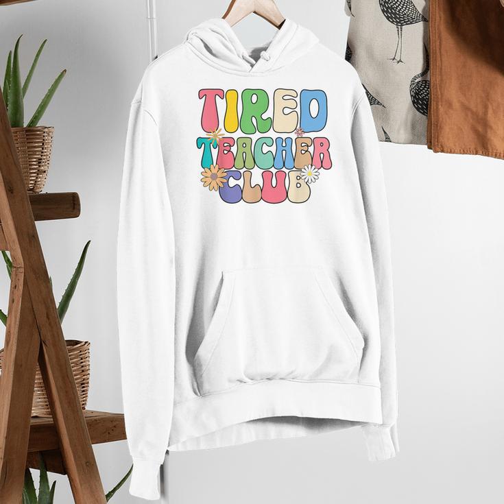 Tired Teachers Club Groovy Teachers Back To School Women's Hoodie, funny gift Tired Teachers Club Groovy Teachers Back To School Women's Hoodie, funny gift