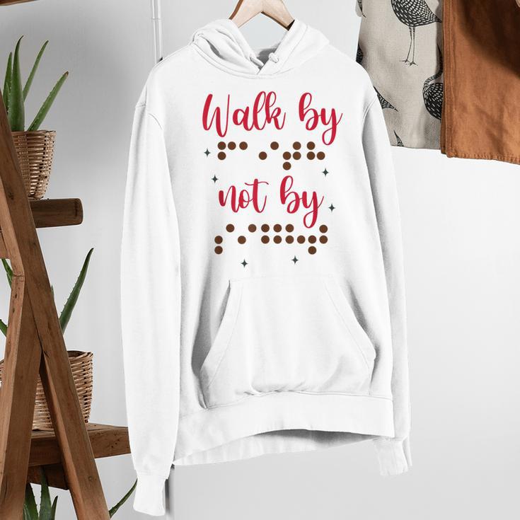 Visually Impaired Teacher Braille Bible Verse Walk By Faith Women's Hoodie, funny gift Visually Impaired Teacher Braille Bible Verse Walk By Faith Women's Hoodie, funny gift