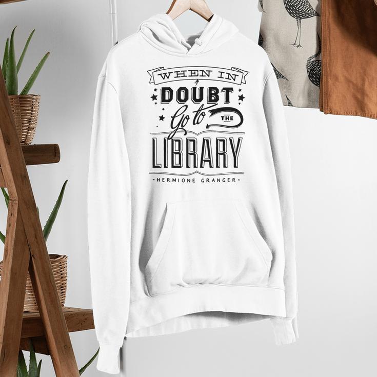 When In Doubt Go To The Library Teacher Vintage Book Lovers Women's Hoodie, funny gift When In Doubt Go To The Library Teacher Vintage Book Lovers Women's Hoodie, funny gift
