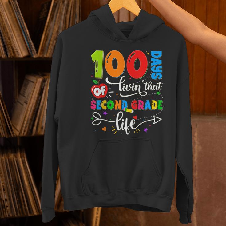 100 Days Of Living That 2nd Grade Life Boy Girl Teacher Women's Hoodie, 2nd Grade Teacher Hoodies, gift for family, gift for coworker 100 Days Of Living That 2nd Grade Life Boy Girl Teacher Women's Hoodie, 2nd Grade Teacher Hoodies, gift for family, gift for coworker