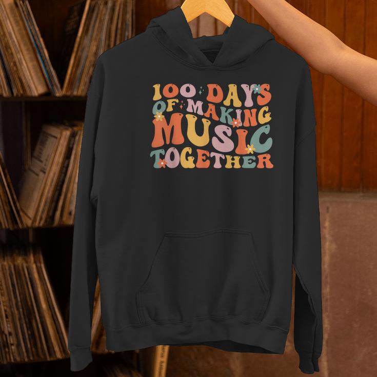 100 Days Of School Music Teacher Women's Hoodie, gift for family, gift for coworker