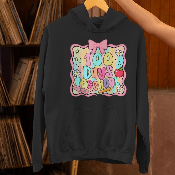 100 Days Of School Preppy 100th Day Of School Teacher Kids Women's Hoodie, gift for family, gift for coworker 100 Days Of School Preppy 100th Day Of School Teacher Kids Women's Hoodie, gift for family, gift for coworker