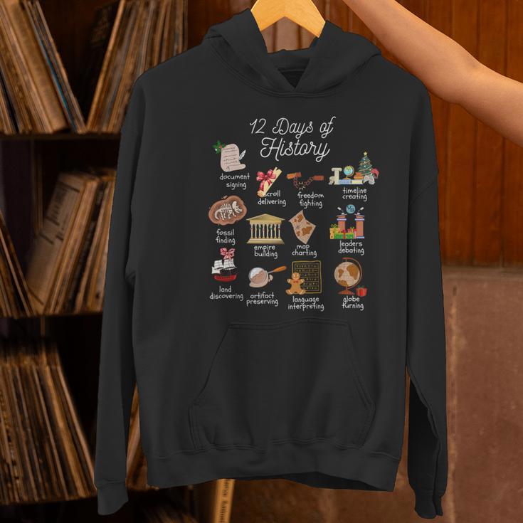 12 Day Of History Teacher Christmas Social Studies Student Women's Hoodie, History Teacher Hoodies, gift for family, gift for coworker 12 Day Of History Teacher Christmas Social Studies Student Women's Hoodie, History Teacher Hoodies, gift for family, gift for coworker