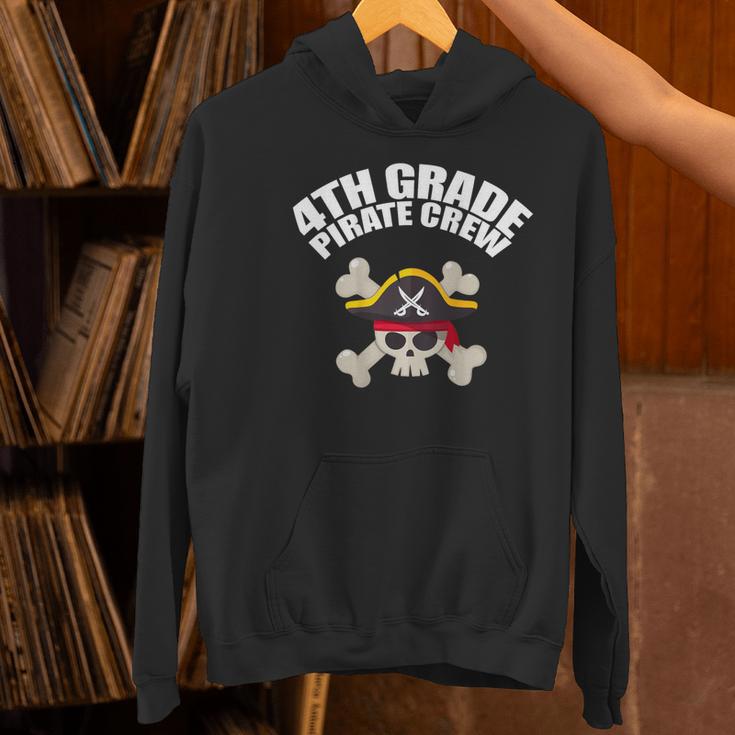 4th Grade Pirate Crew Halloween Costume Cool Teacher Student Women's Hoodie, 4th Grade Teacher Hoodies, gift for family, gift for coworker