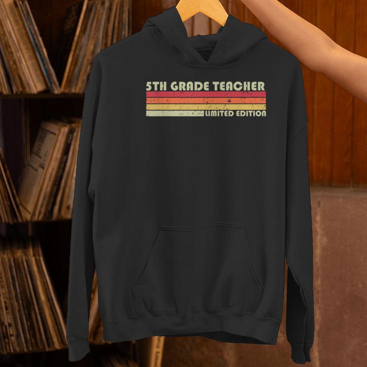 5TH GRADE TEACHER Job Title Profession Birthday Worker Women's Hoodie, gift for family, gift for coworker