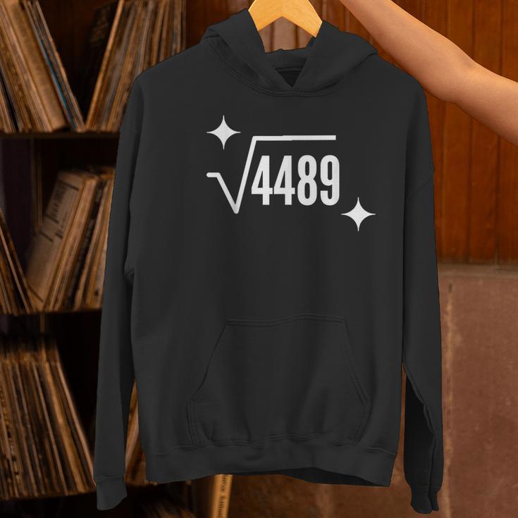 67 Meme Square Root 4489 Slang Math Teacher Men Women Women's Hoodie, gift for family, gift for coworker