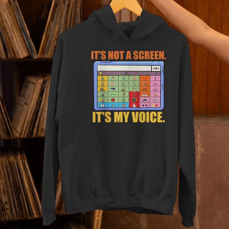 AAC Awareness AAC Teacher It's Not A Screen It's My Voice Men Women Women's Hoodie, gift for family, gift for coworker AAC Awareness AAC Teacher It's Not A Screen It's My Voice Men Women Women's Hoodie, gift for family, gift for coworker