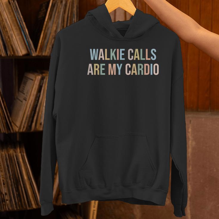 ABA SPED Teacher Coping Skills Walkie Calls Are My Cardio Women's Hoodie, gift for family, gift for coworker ABA SPED Teacher Coping Skills Walkie Calls Are My Cardio Women's Hoodie, gift for family, gift for coworker