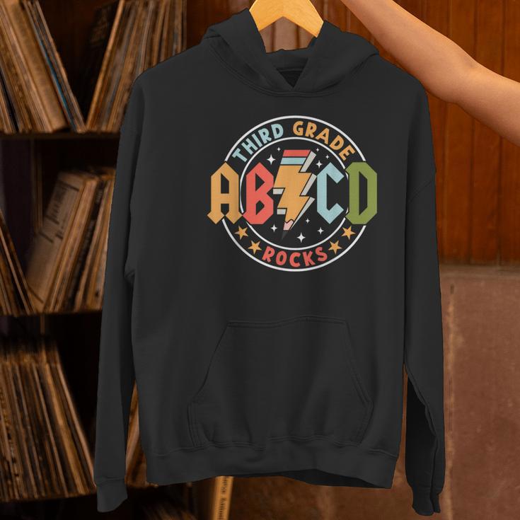 ABCD 3rd Grade Rocks Pencil Lightning Teachers Rock Boys Women's Hoodie, gift for family, gift for coworker