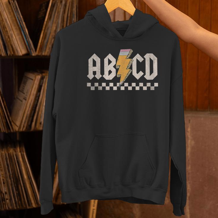 ABCD Back In Class First Day Back To School Teacher Student Women's Hoodie, gift for family, gift for coworker ABCD Back In Class First Day Back To School Teacher Student Women's Hoodie, gift for family, gift for coworker