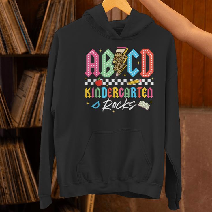 ABCD Kindergarten Rocks Pencil Lightning Teachers Rock Boys Women's Hoodie, gift for family, gift for coworker ABCD Kindergarten Rocks Pencil Lightning Teachers Rock Boys Women's Hoodie, gift for family, gift for coworker
