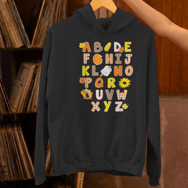 Alphabet Turkey Thanksgiving Costume Preschool Teacher Men Women Women's Hoodie, gift for family, gift for coworker Alphabet Turkey Thanksgiving Costume Preschool Teacher Men Women Women's Hoodie, gift for family, gift for coworker