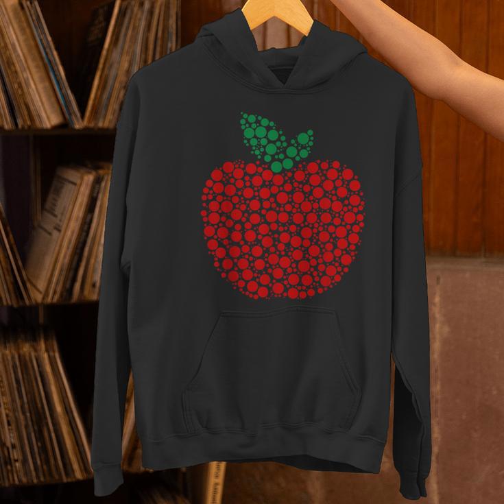 Apple Dot Pattern Art Teacher Appreciation Men Women Humor Women's Hoodie, gift for family, gift for coworker Apple Dot Pattern Art Teacher Appreciation Men Women Humor Women's Hoodie, gift for family, gift for coworker