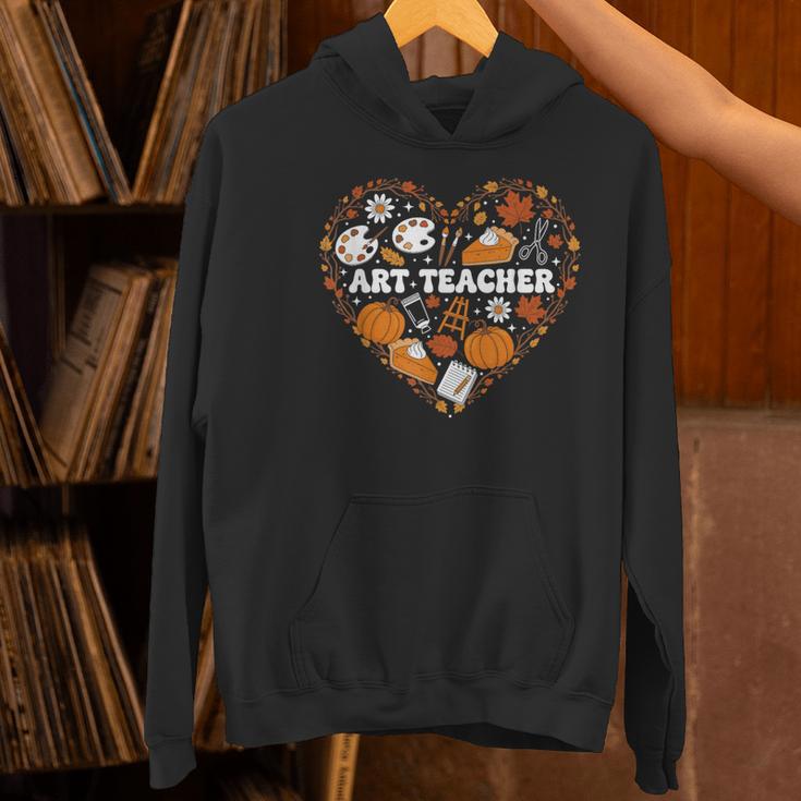 Art Teacher Heart Autumn Thanksgiving Kids Women's Hoodie, gift for family, gift for coworker Art Teacher Heart Autumn Thanksgiving Kids Women's Hoodie, gift for family, gift for coworker